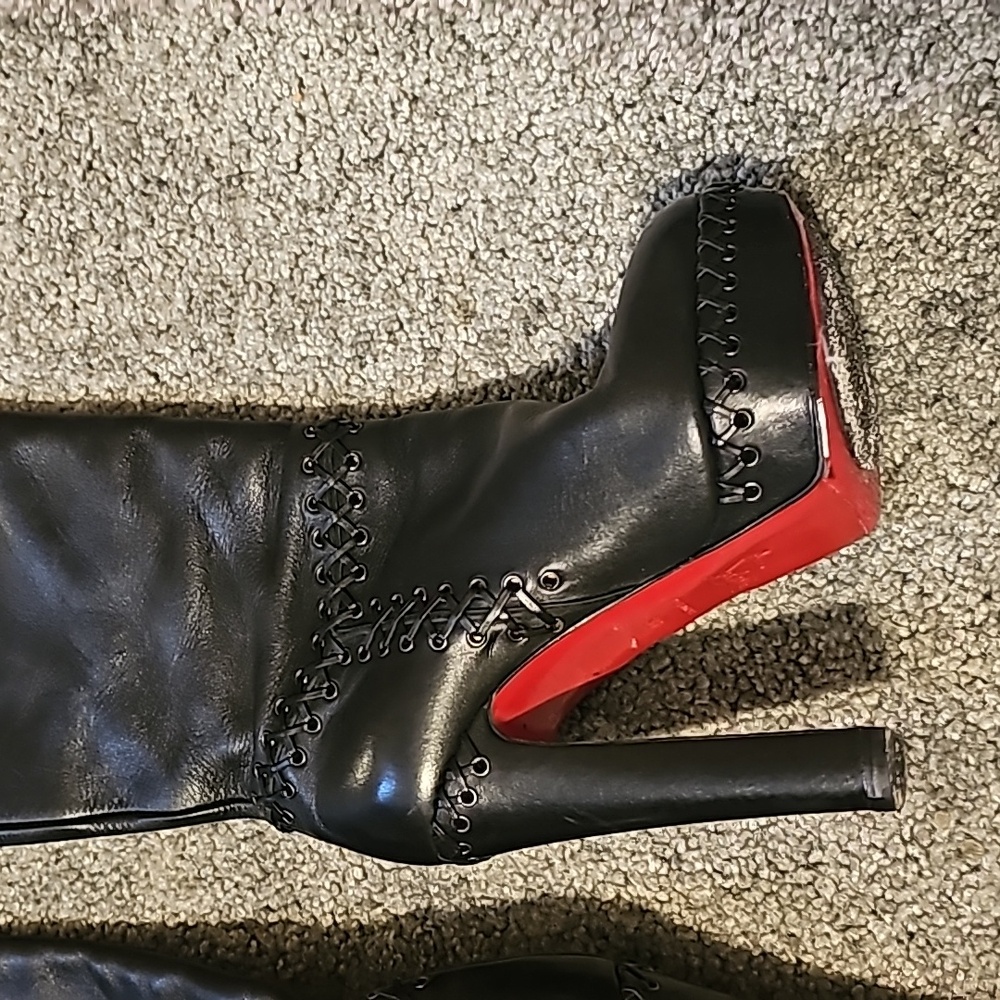 Christian louboutin black thigh high boots - Picture 14 of 16